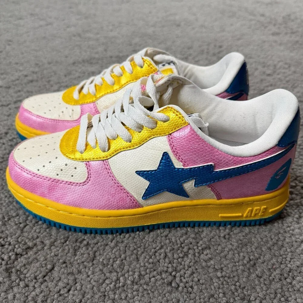 Vintage Bathing Ape (BAPE) Bapesta FS-001 Low - Size 24/6 - Like New - Nigo Y2K - Picture 2 of 16